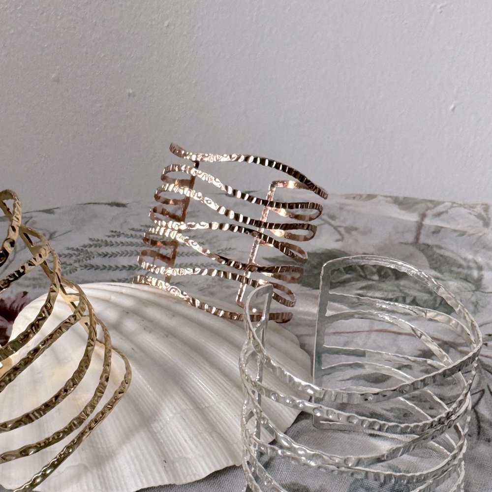 Rose gold cuff spiral/ bangel bracelet